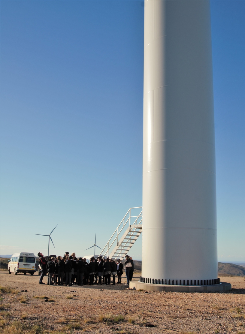 Young people learning about wind generation at an Amazwi education programme. Amazwi education programmes use South African literature to connect to urgent issues.