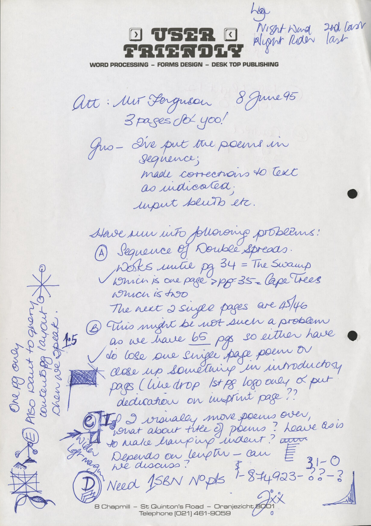 Draft versions of <em>The Lemon Tree </em>was published in 1995 by Snailpress. The editor, Gus Ferguson, colour codes his comments.