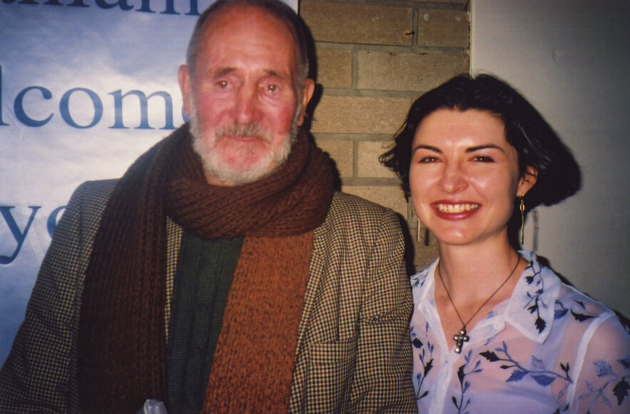 Tatamkhulu Afrika with Isobel Dixon, his literary agent, at the 2000 Sanlam Literary Awards ceremony.
